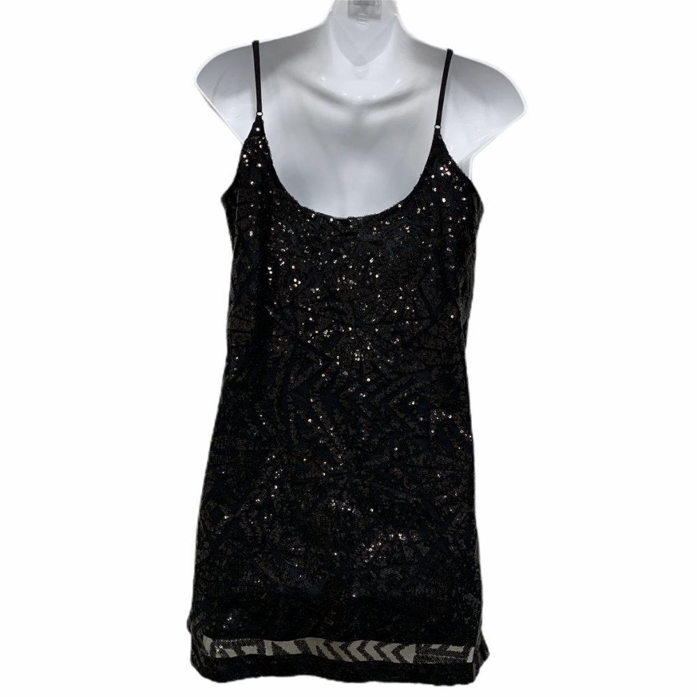 Aqua‎ Mini Sequin Party Dress Black Sparkly - Picture 6 of 6